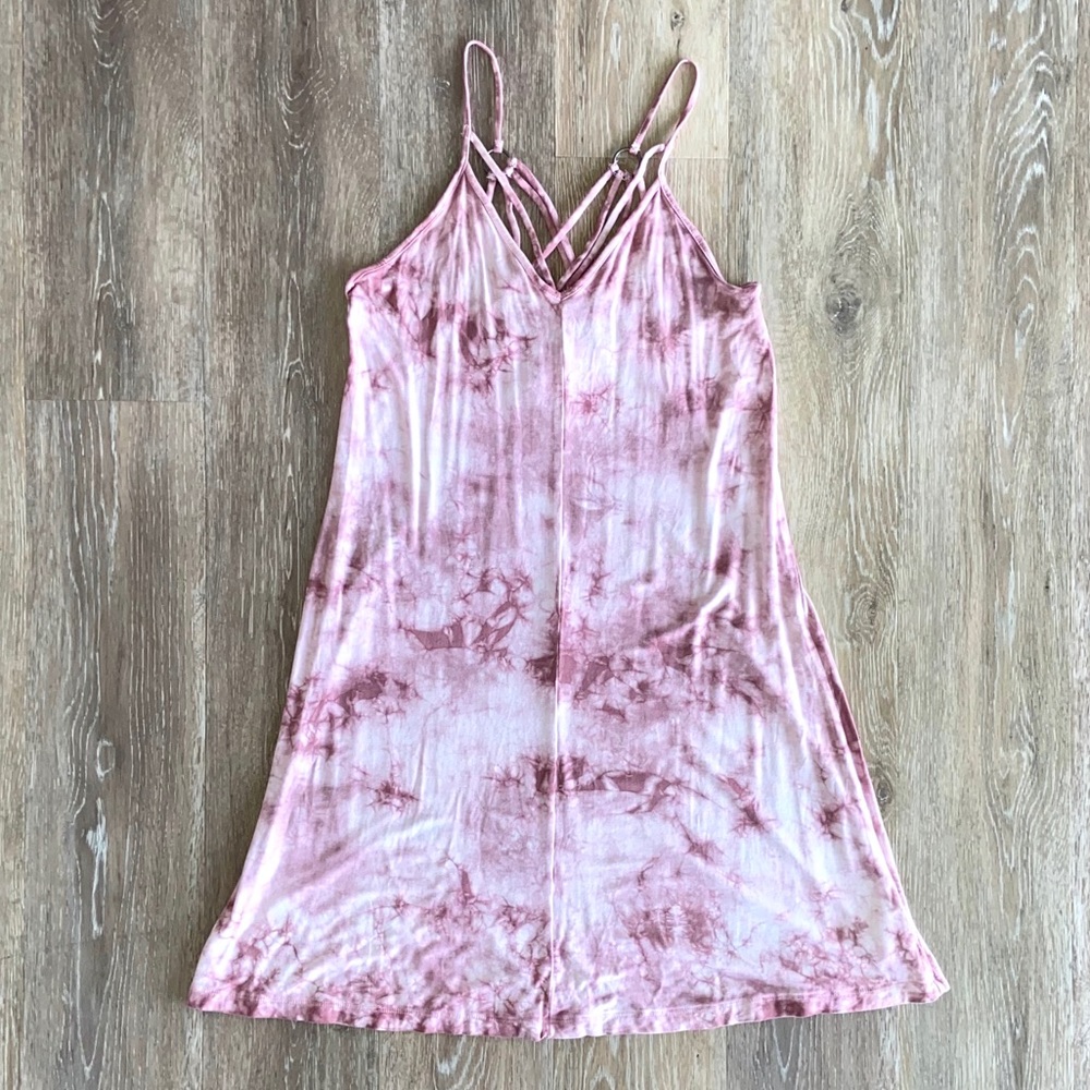 AE American Eagle Pink Tie Dye Dress